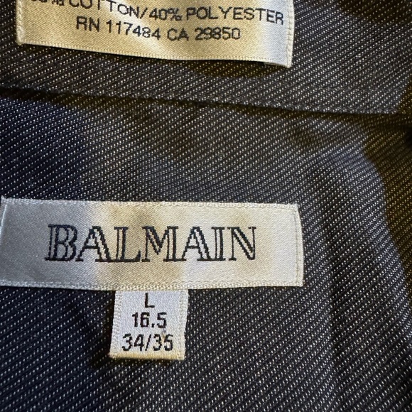Balmain Black/dark grey button down shirt - Picture 2 of 4